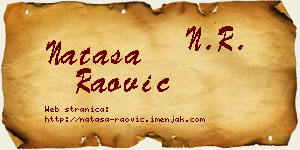 Nataša Raović vizit kartica